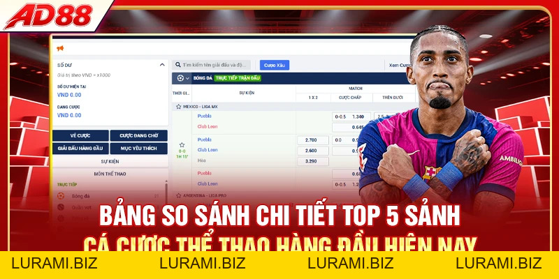 Top 5 Sảnh Cá Cược Thể Thao Uy Tín - Nhận Kèo Thơm 24/7 - LURAMI.BIZ