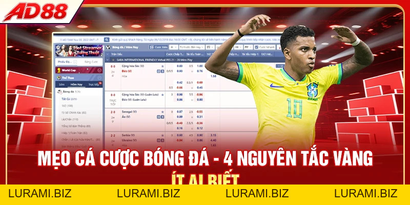 Mẹo Cá Cược Bóng Đá - 4 Nguyên Tắc Vàng Ít Ai Biết - LURAMI.BIZ