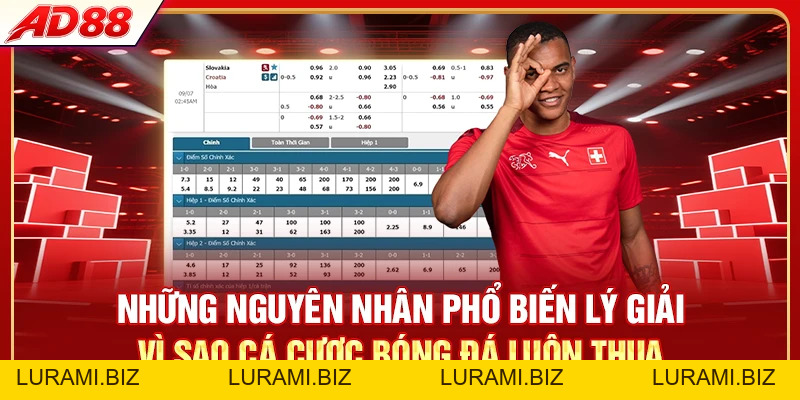 Vì Sao Cá Cược Bóng Đá Luôn Thua - 6 Lý Do Ít Ai Biết - LURAMI.BIZ