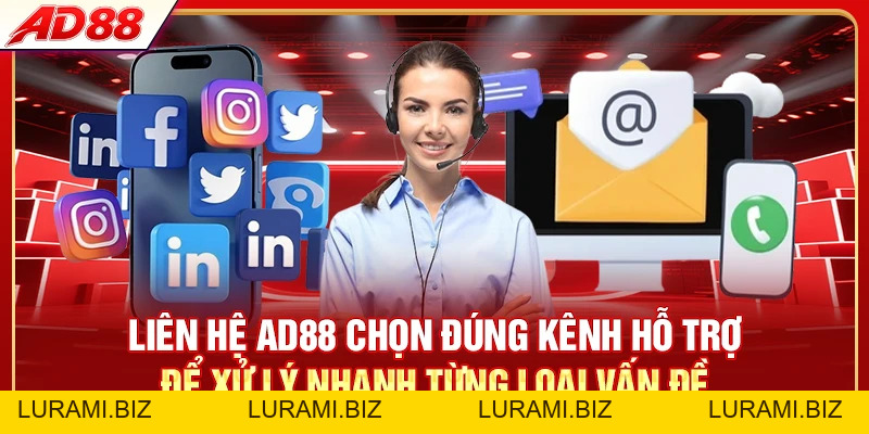 Liên Hệ AD88 - 4 Kênh Hỗ Trợ Phản Hồi Dưới 2 Phút - LURAMI.BIZ